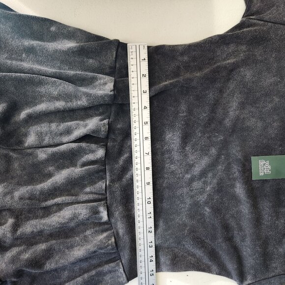 Wild Fable XS Washed Black Tiered Long-Sleeve Mini Dress - Picture 9 of 14